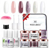 Nail Dip Powder Kit Starter 6 Color Modelones sparkle