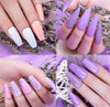 Nails Beetles Dipping Powder Manicure Starter Kit, 6 Colors Lavender Collection Pink/Purple and Glitter