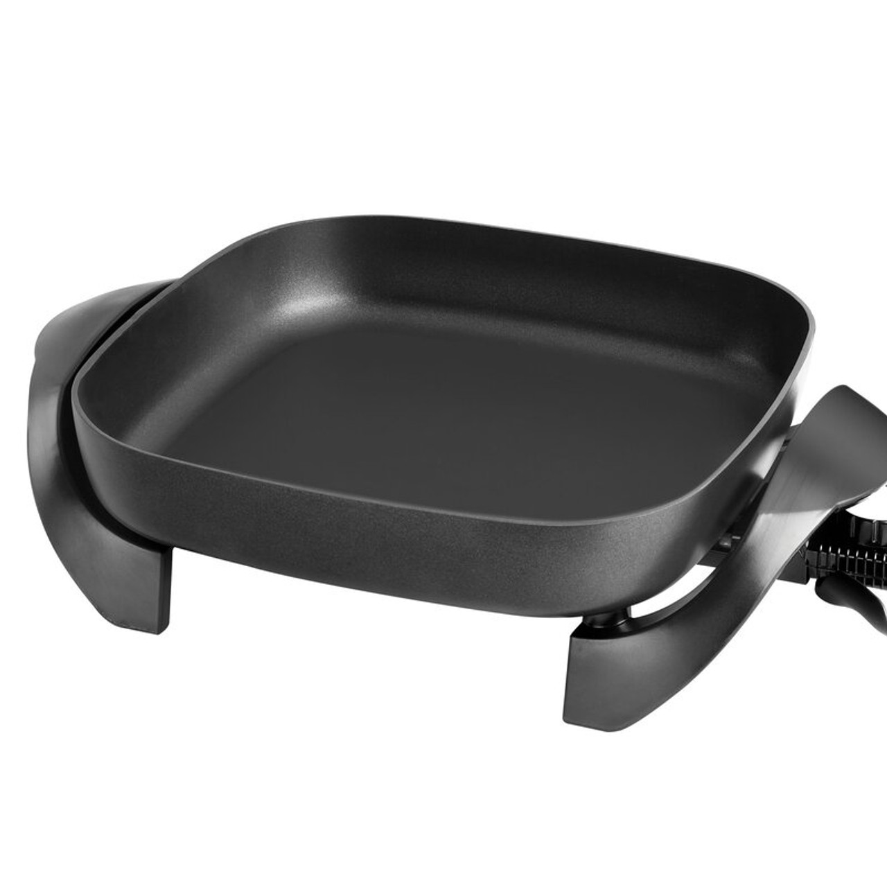 Ovente Electric Skillet 12 inch with Nonstick Aluminum Body Black SK11112B