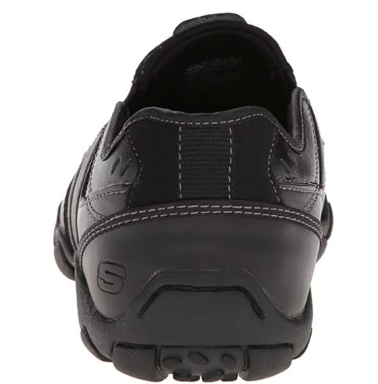Footwear Skechers Men's Diameter Zinroy Slip-On Black Leather Loafer ...