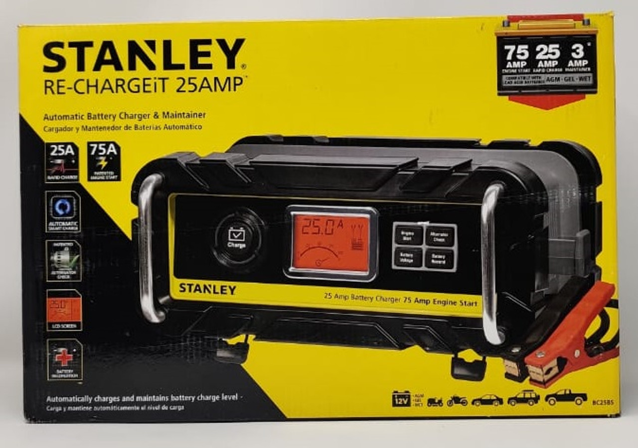 BATTERY CHARGER STANLEY BC25BS RE CHARGEiT 25AMP 12V A. Ally Sons