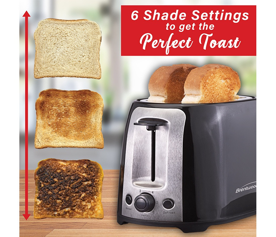 TOASTER 2 SLICE BRENTWOOD TS-292B BLACK - A. Ally & Sons