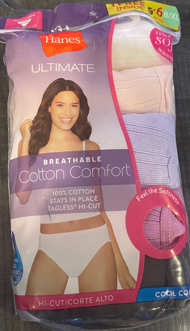 Women Underwear Hanes Ultimate Cotton Breathable 6pack - A. Ally