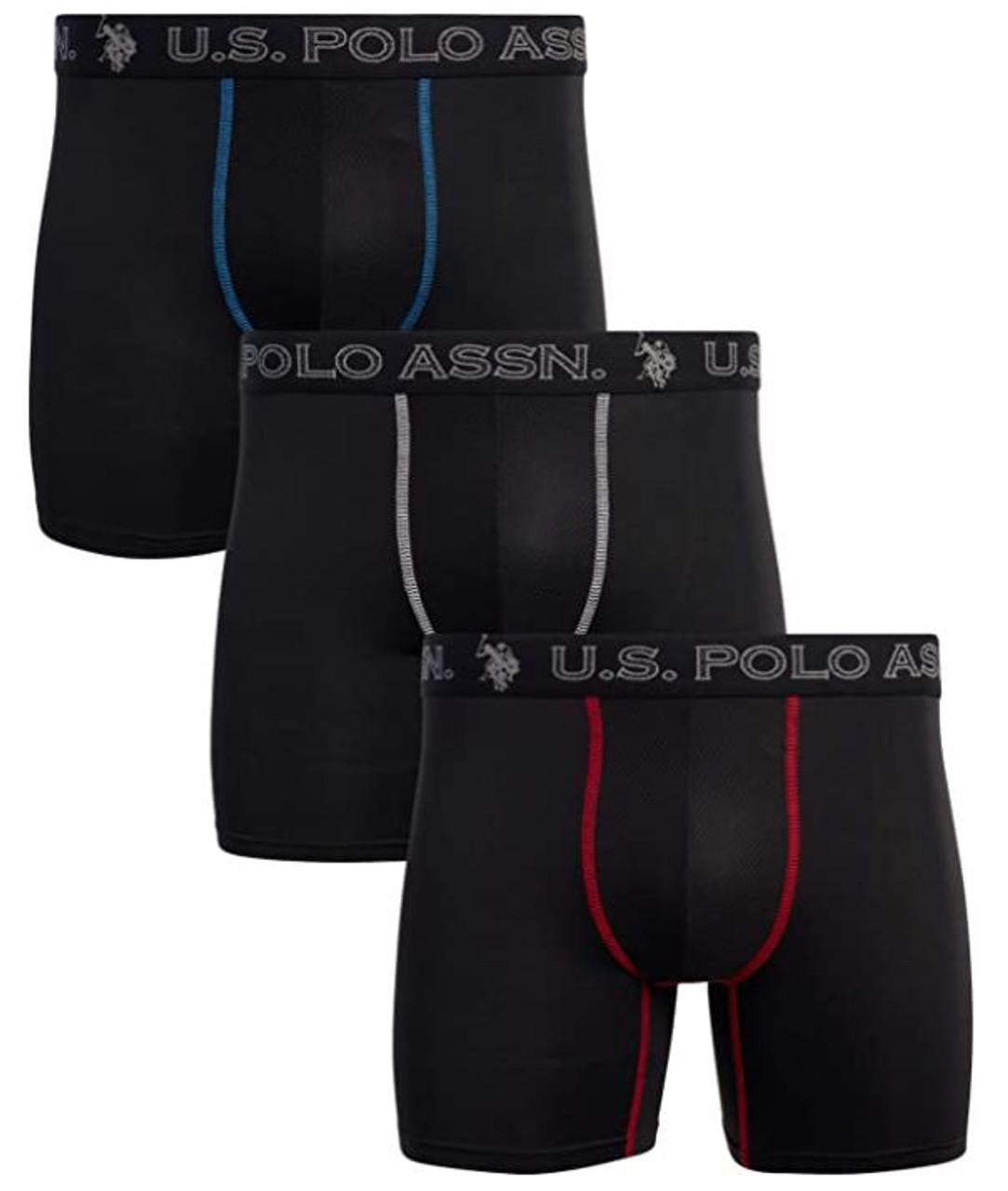 Polo Ralph Lauren 4-D-Flex Performance Mesh Boxer Briefs 3-Pack 3 Polo  Black/White SM at  Men's Clothing store
