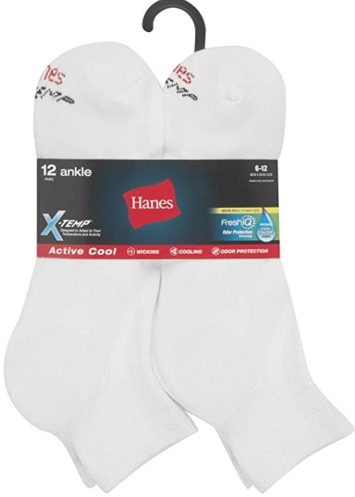 Men Socks Hanes X-temp 12pairs Cushioned 6-12 Ally Sons
