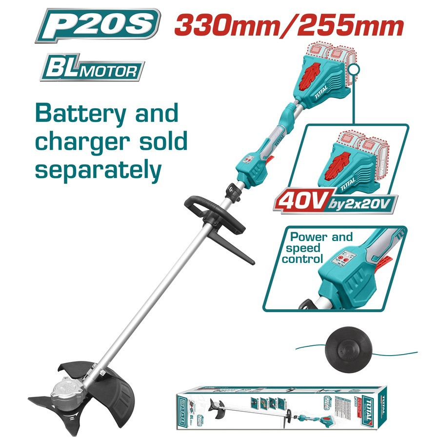 GRASS TRIMMER BRUSH CUTTER TOTAL TSTLI20028 20V LITHIUM-ION A