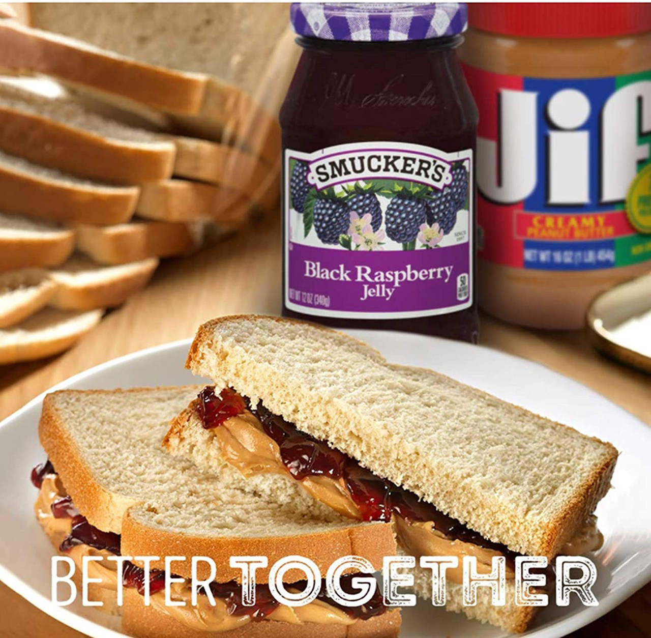 SMUCKER'S BLACK RASPBERRY JELLY 12oz 340g - A. Ally & Sons