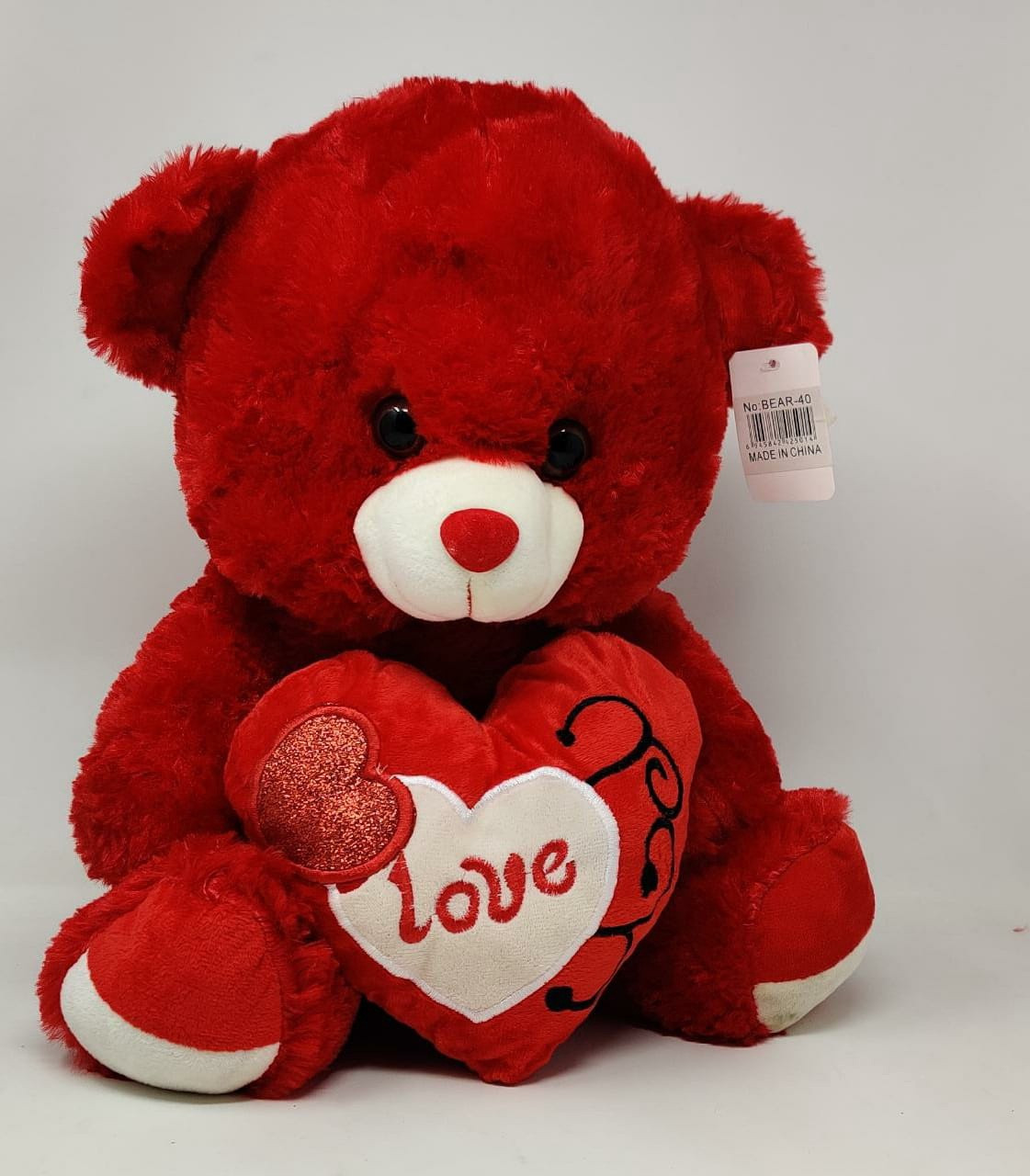PLUSH TEDDY BEAR-50 RED LOVE - A. Ally & Sons