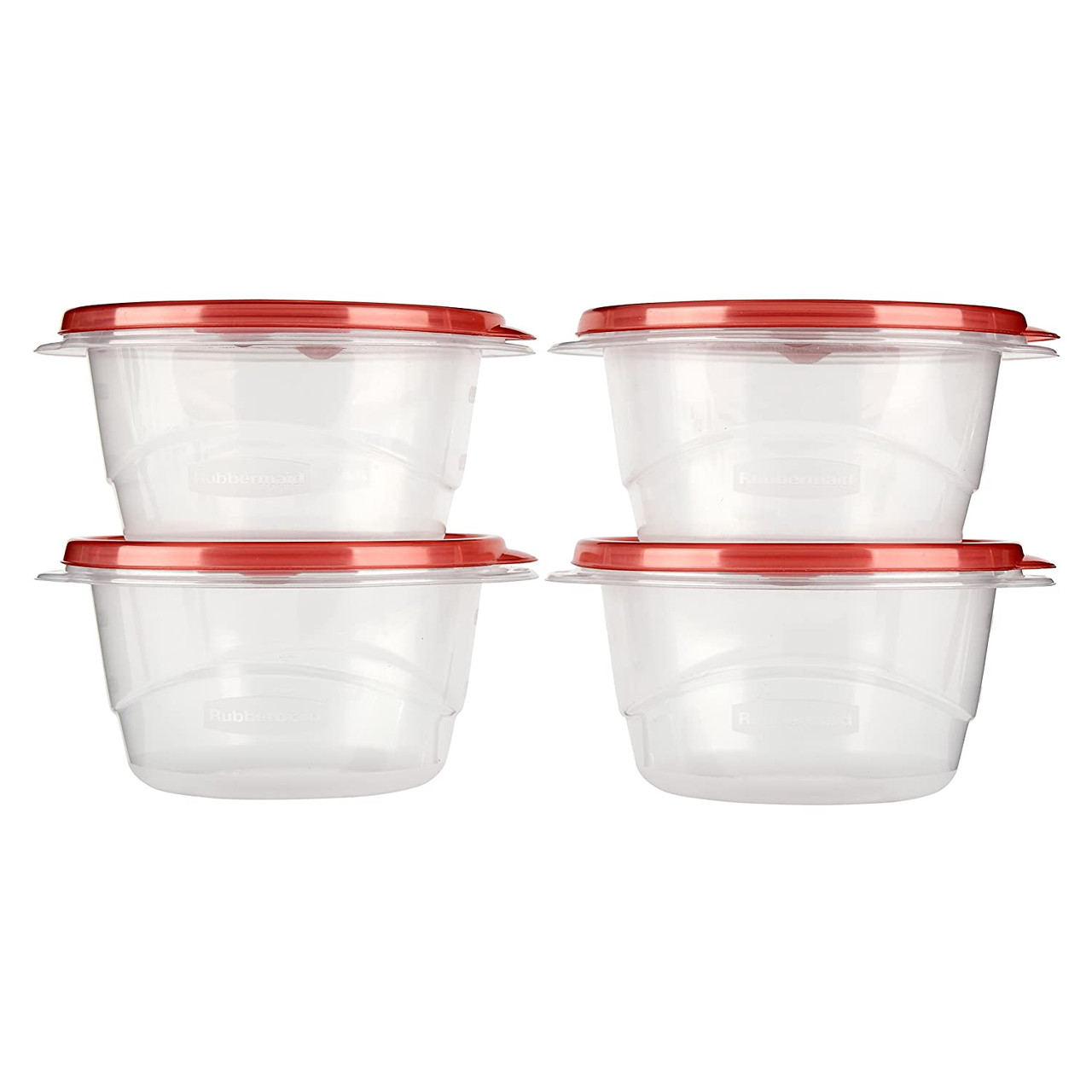 Rubbermaid TakeAlongs Serving Bowl Food Storage Containers, 15.7 Cup, Tint  Chili, 2 Count