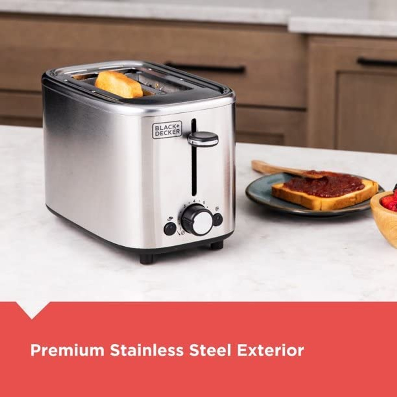 TOASTER 2 SLICE BLACK DECKER TR0012SS LA STAINLESS STEEL A