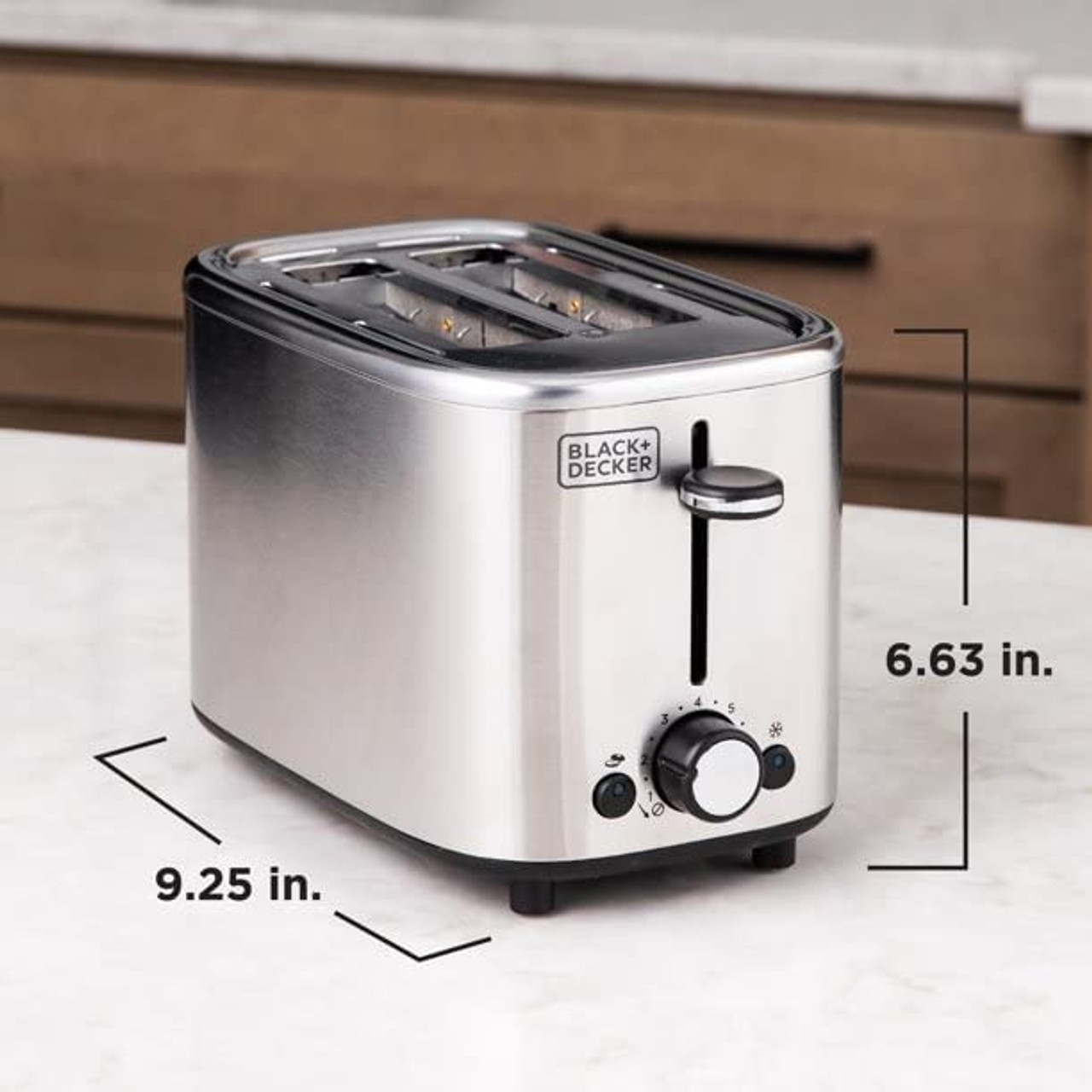 TOASTER 2 SLICE BLACK DECKER TR0012SS LA STAINLESS STEEL A