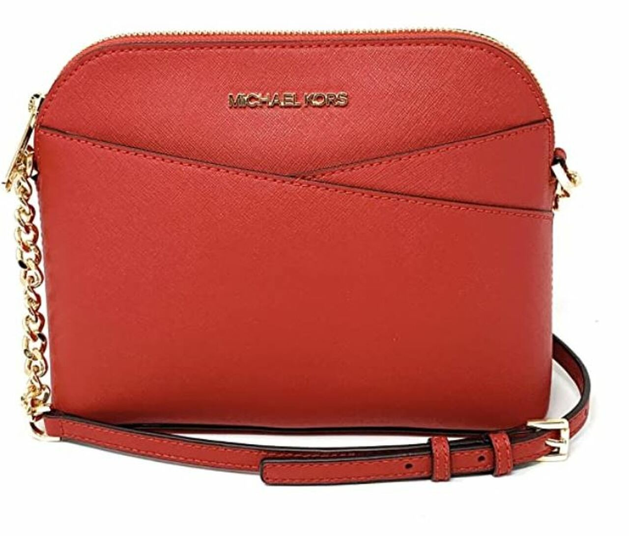 Bag Michael Kors Crossbody Dome Red / Blush Leather Gold - A. Ally & Sons