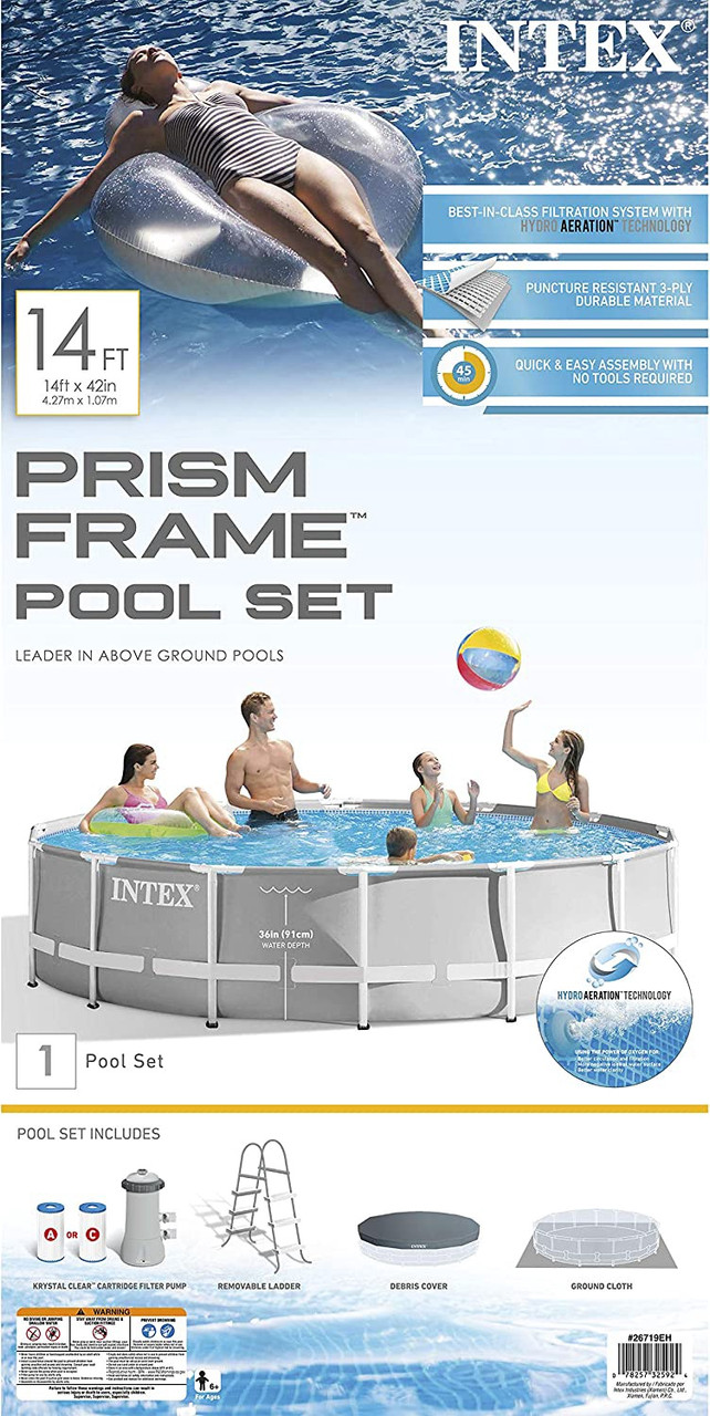 Intex 14ft x 42in ultra frame pool set with filter pump cheap