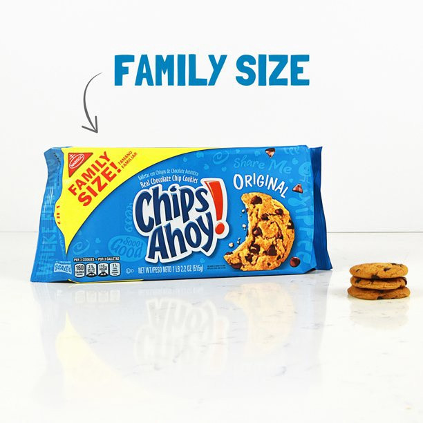 NABISCO CHIPS AHOY! ORIGINAL COOKIES FAMILY SIZE! 1lb 2.2oz 515g