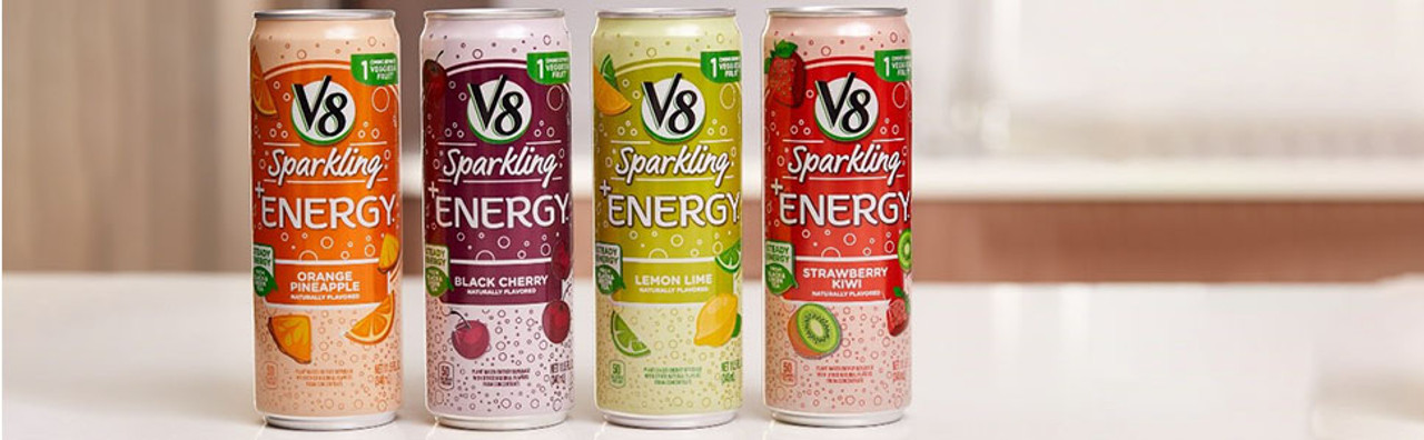 V8 SPARKLING + ENERGY 11.5FL OZ 340ML - A. Ally & Sons