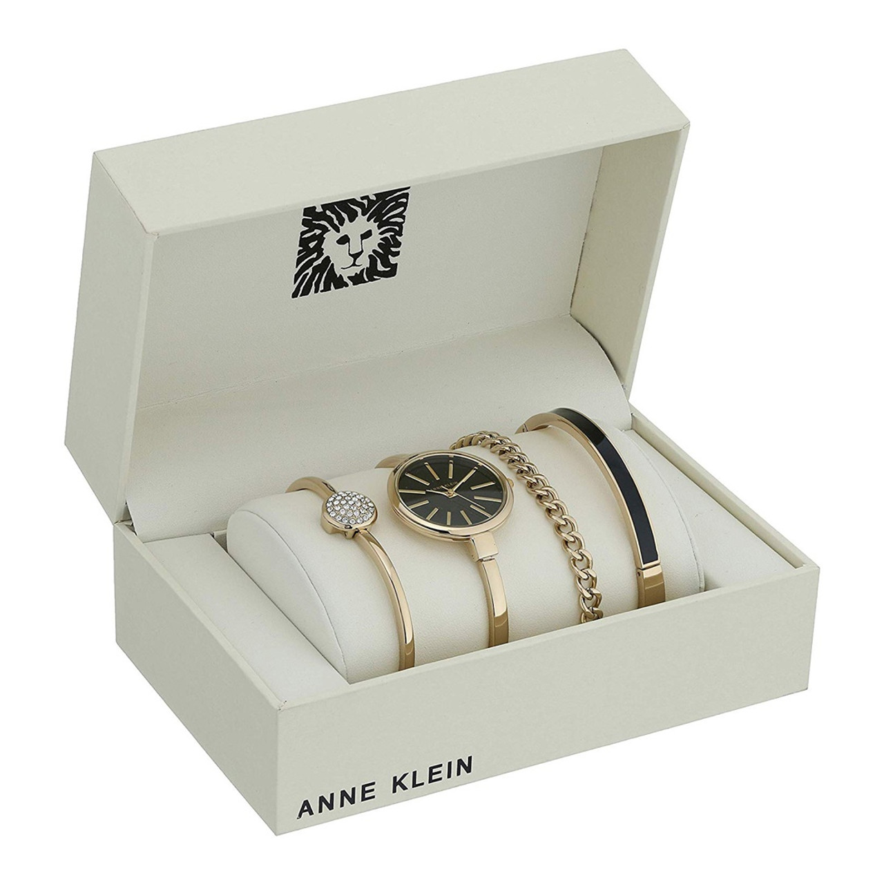 Anne klein swarovski sales crystal watch set