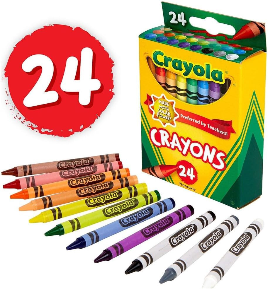CRAYON CRAYOLA 24PCS PACK PREFERRED BY TEACHERS! Ally Sons