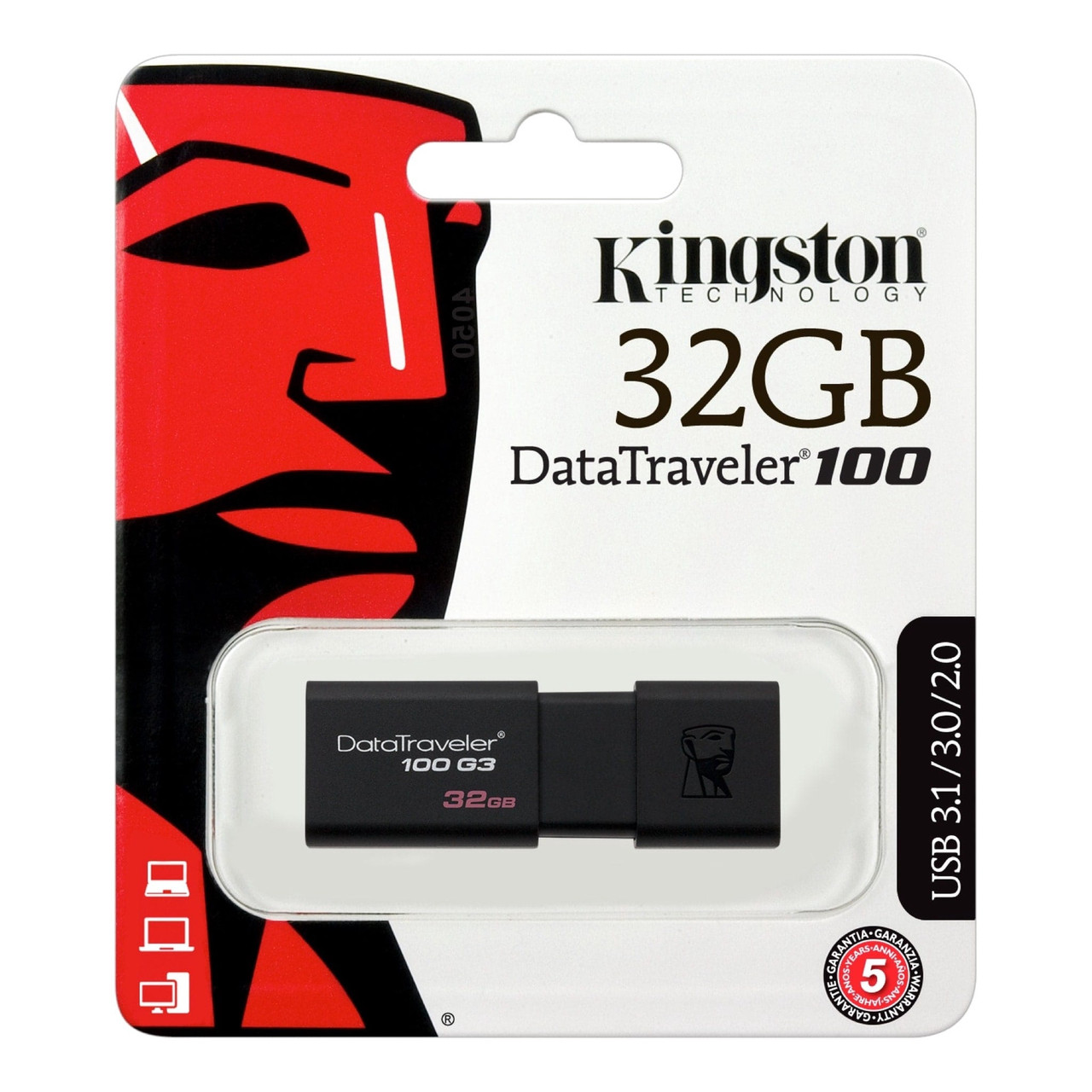 COMPUTER FLASH DRIVE 32GB KINGSTON DATA TRAVELER 100 - A. Ally & Sons
