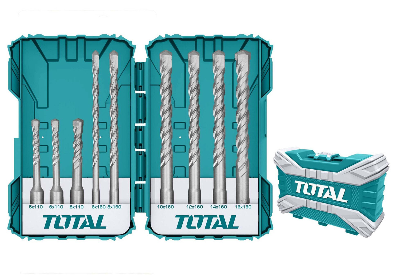 Bits  DRILL BIT SET 9PCS TOTAL TACSDL30901 SDS - PLUS HAMMER - A. Ally
