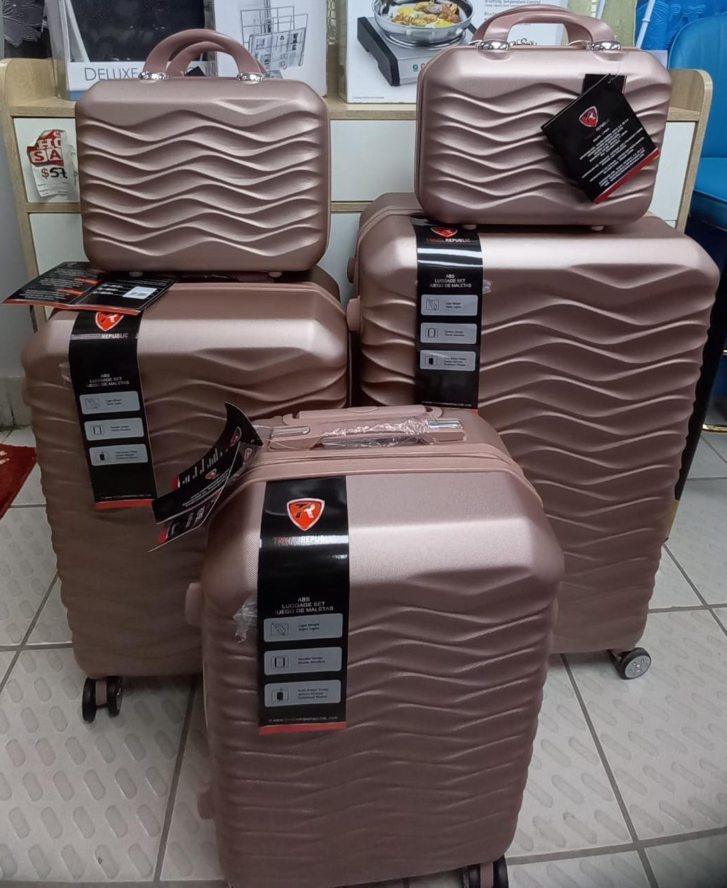 LUGGAGE SUITCASE HARD COVER 5PCS SET WHEEL SPINNER TR-AB5 A