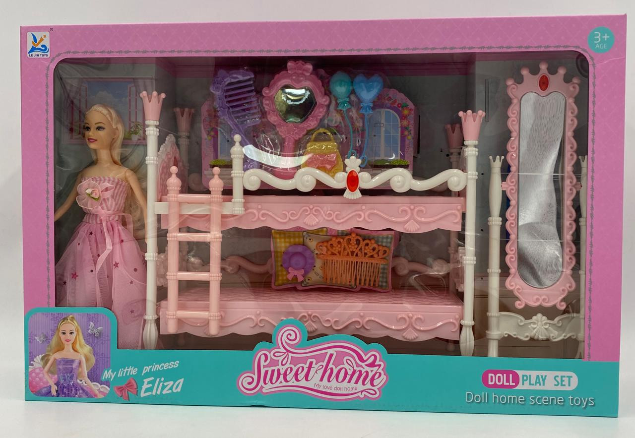 Toy Bedroom Set Sweet Home My Little Princess Eliza Doll Play Set