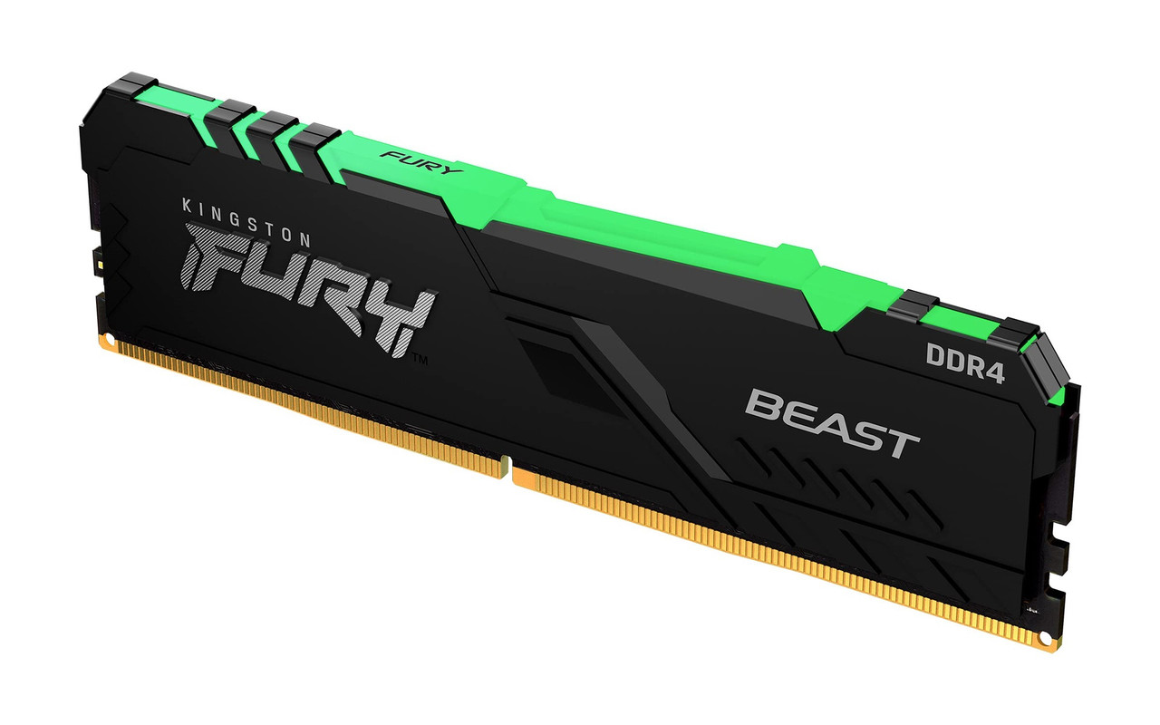 COMPUTER MEMORY DDR4 8GB 3200MHZ KINGSTON FURY BEAST RGB LIGHTED  KF432C16BBA/8 - A. Ally & Sons