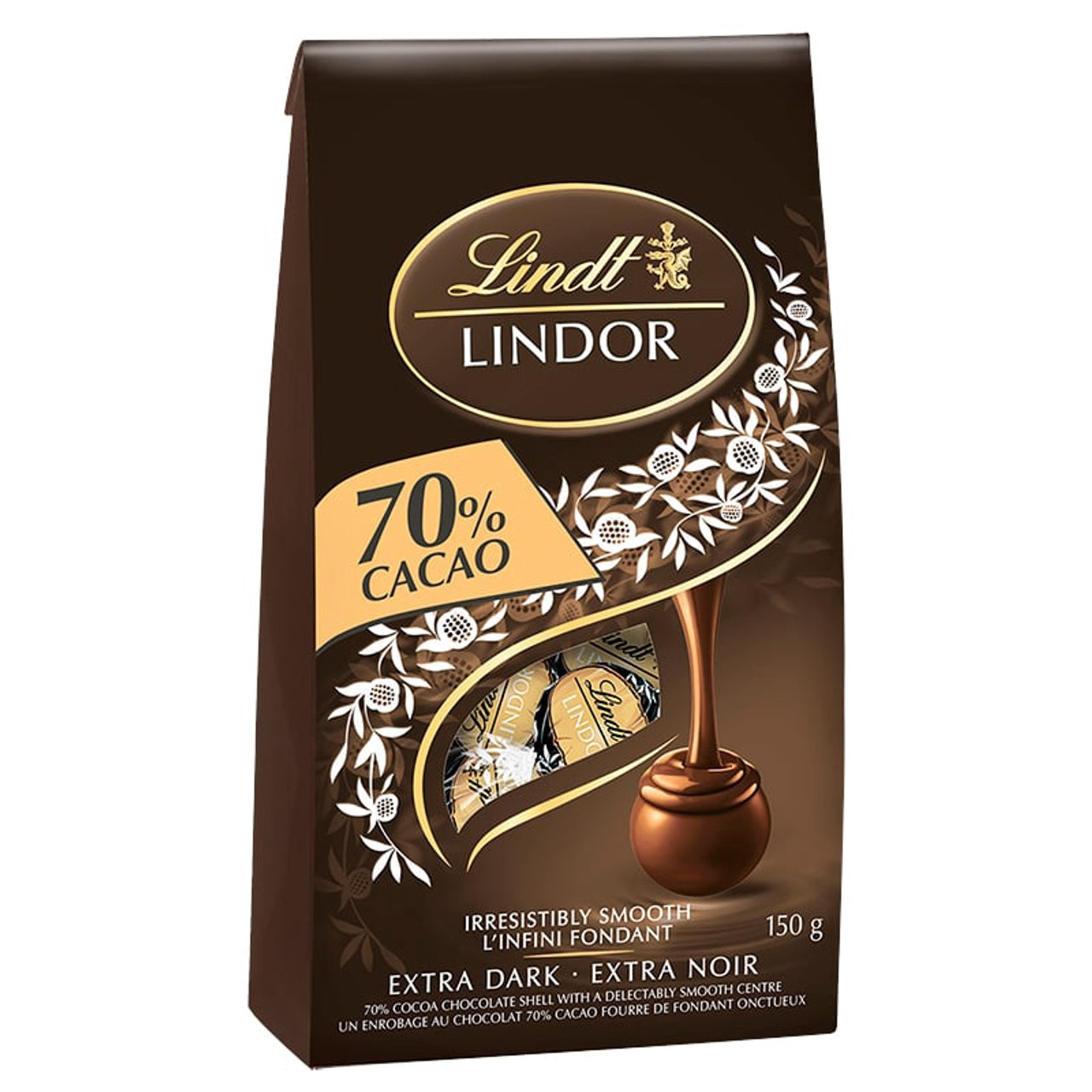 Lindt Lindor Extra Dark Lindt Lindor Milk Chocolate 70 Cacao 150g A Ally And Sons 1062