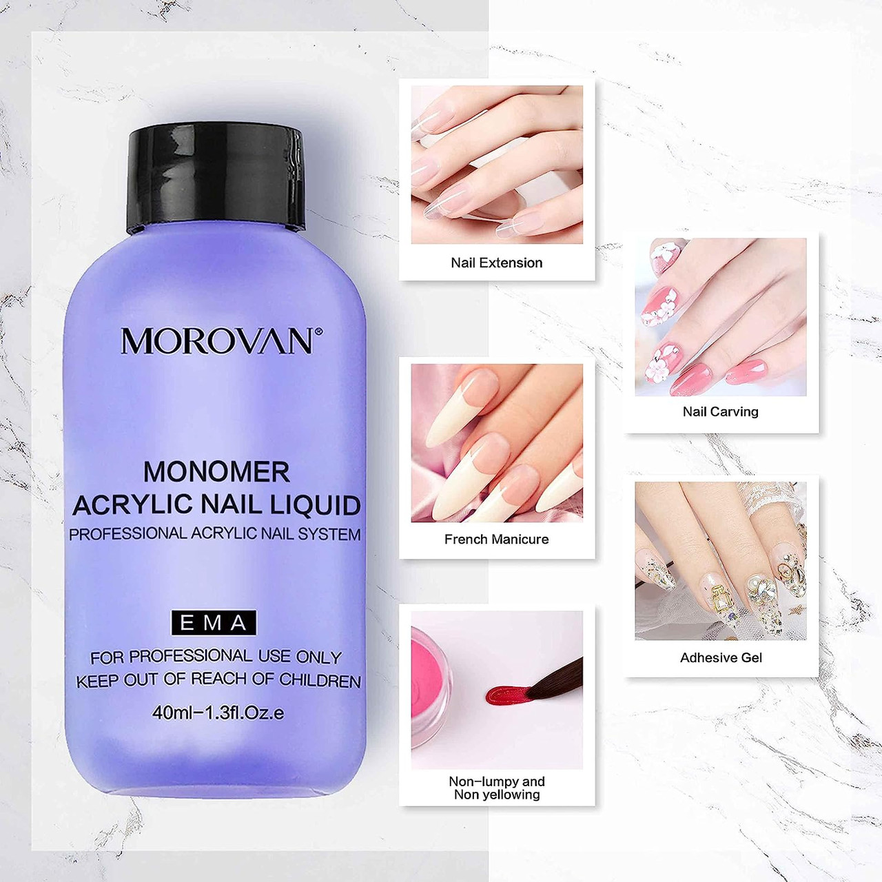 Morovan Nail Acrylic Powder Set - 24 Colors Acrylic Powder Kit