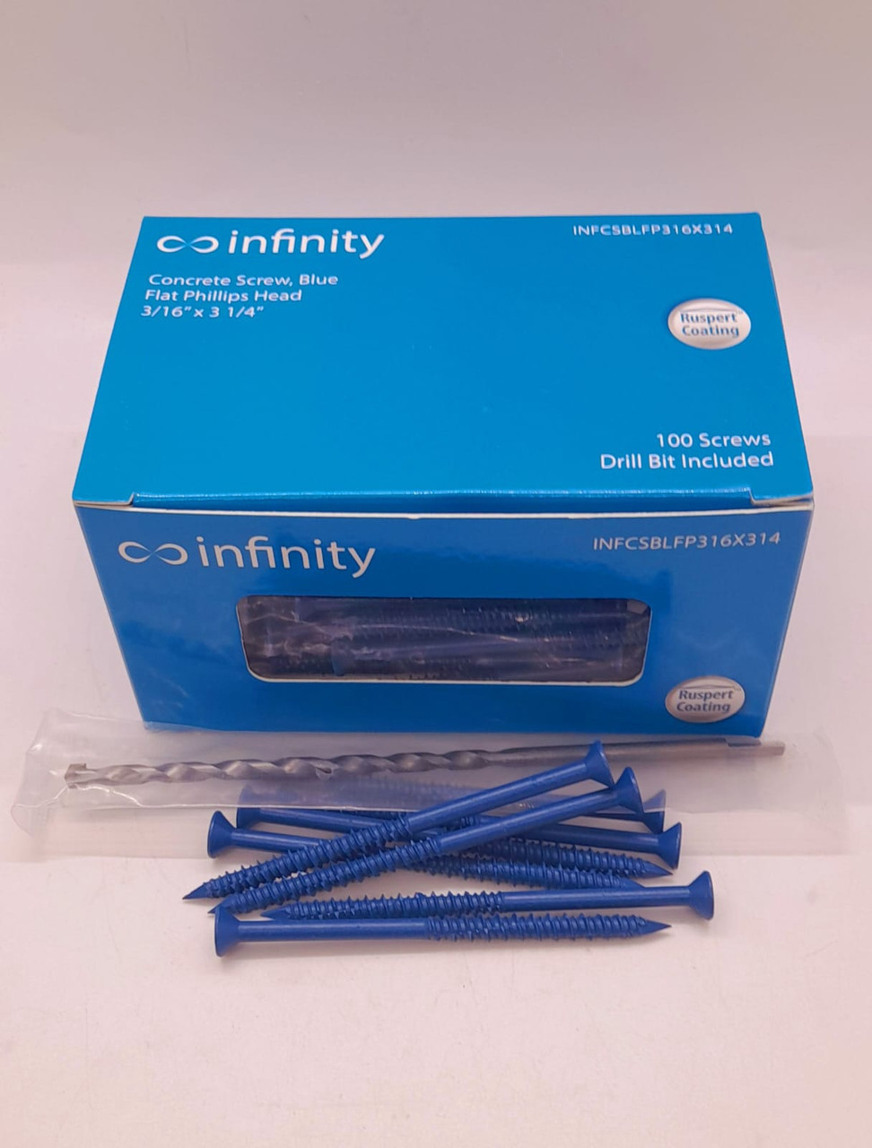 Infinity Screw Kit SCREW CONCRETE BLUE 3/16