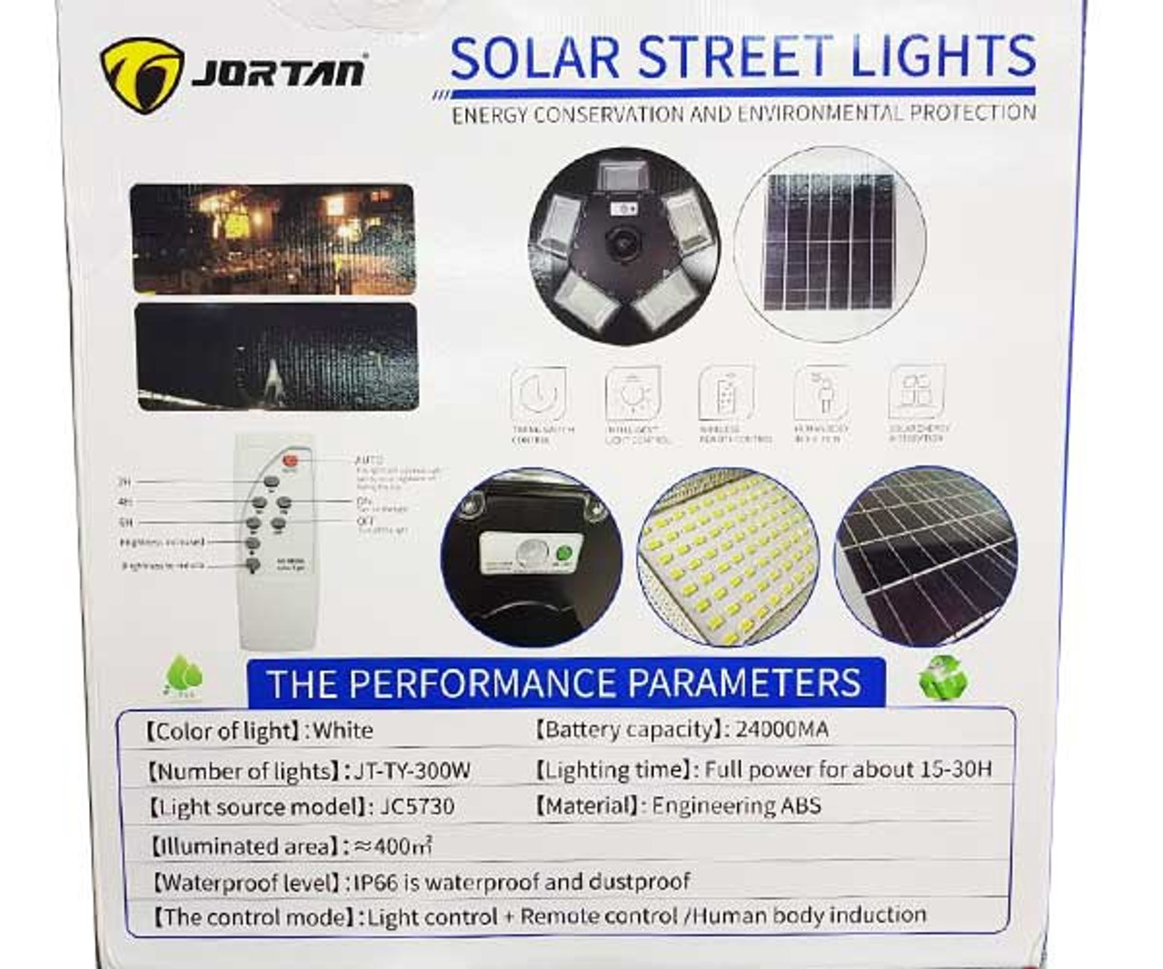 LAMP LED SOLAR UFO 300W JORTAN JT-TY-300W + WALL POLE CURVE