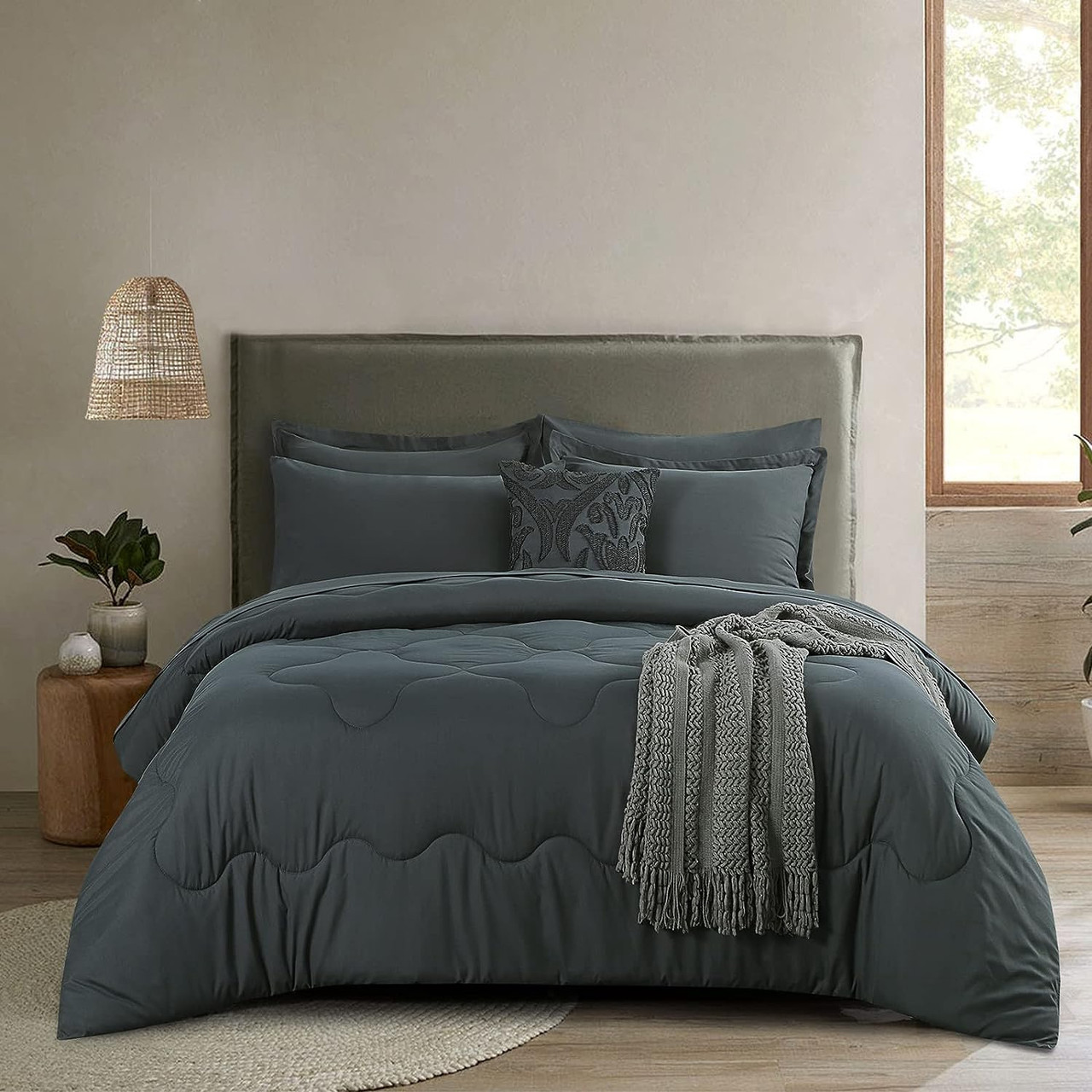 Utopia Bedding Twin XL Sheet Set (Quatrefoil Grey) - 1 Fitted Sheet, 1 Flat