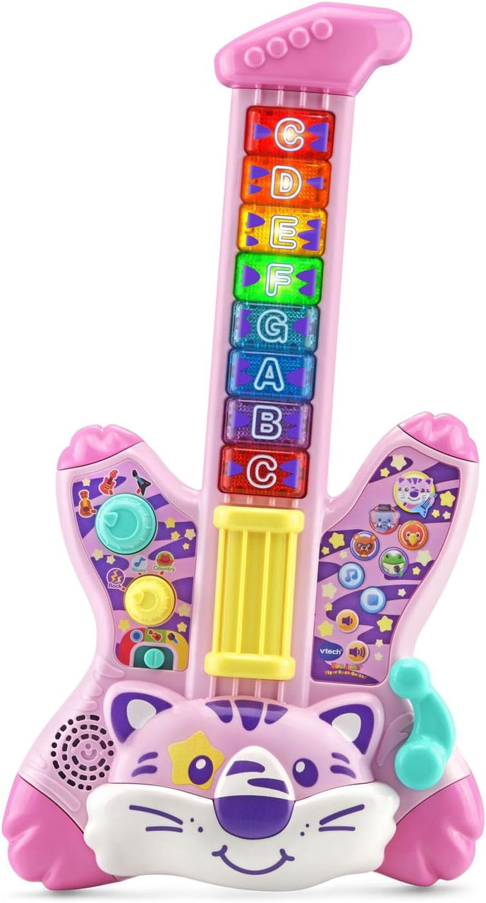 Toy VTech Zoo Jamz Tiger Rock Guitar Pink - A. Ally & Sons