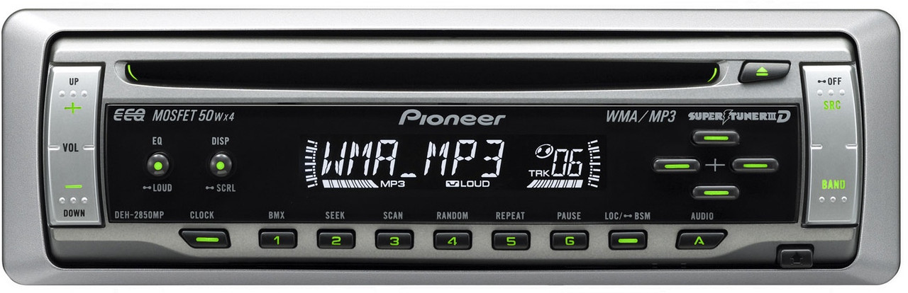 C.D PLAYER CAR PIONEER DEH-2850MP MP3 + FREE MODULATOR FM