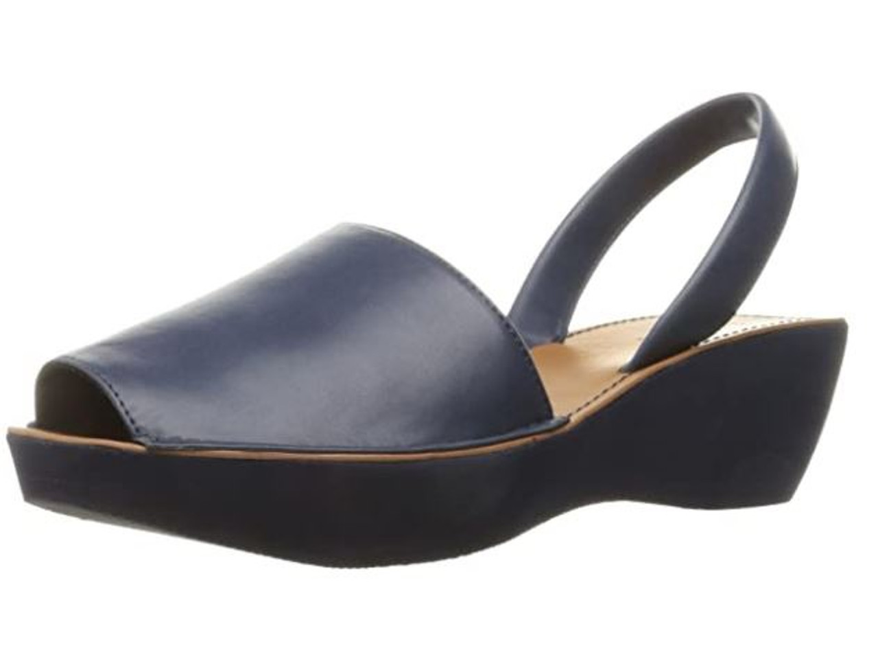 fine glass slingback platform sandal