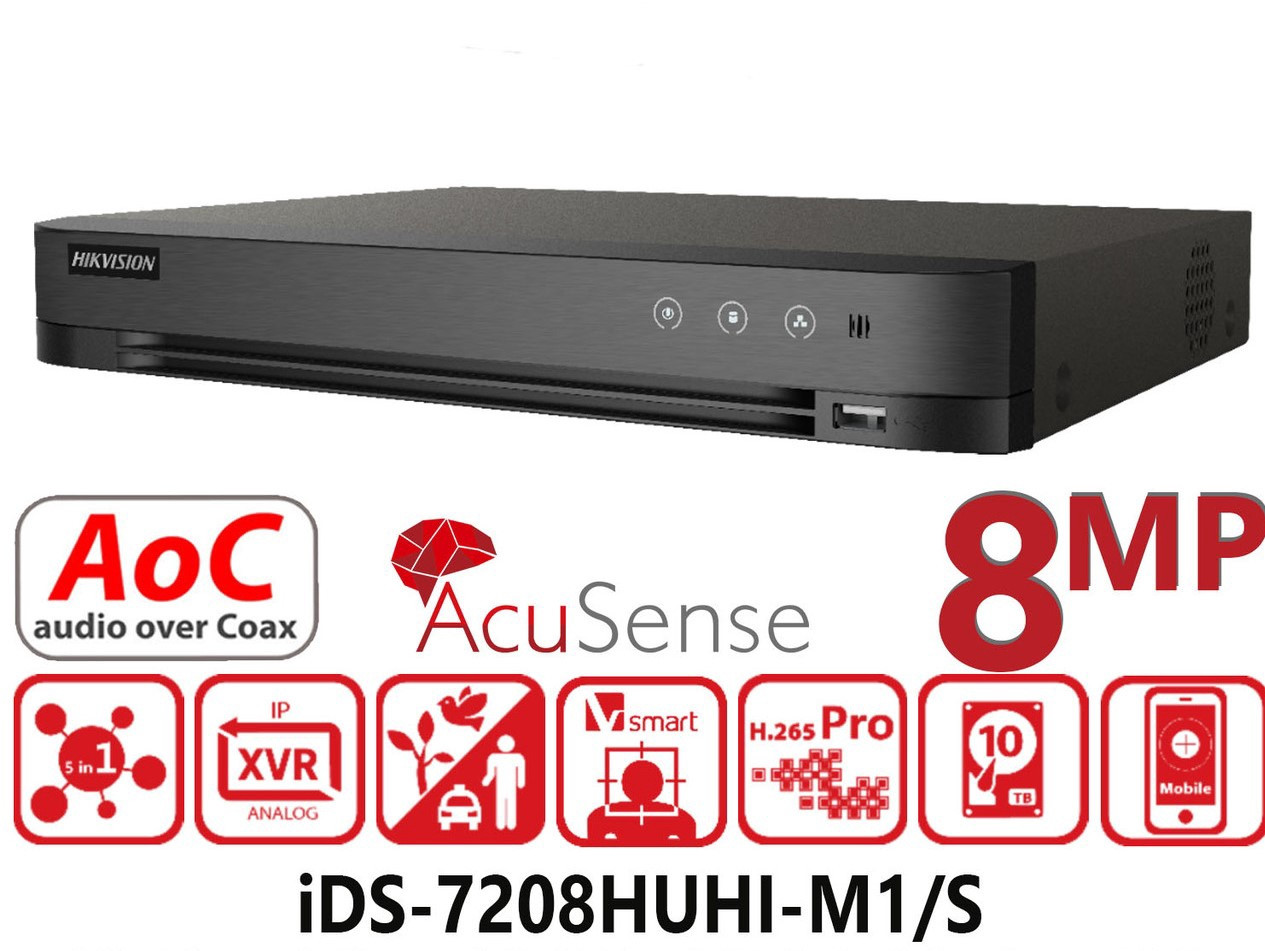 SECURITY DVR HIKVISION TURBO HD 7200 SERIES IDS-7208HUHI-M1/S 8