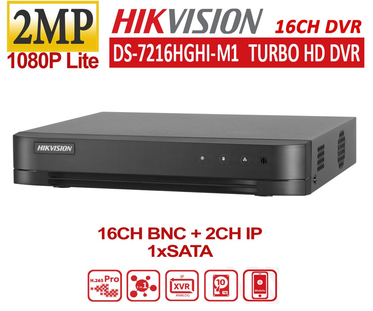 SECURITY DVR HIKVISION TURBO HD 7200 SERIES DS-7216HGHI-M1 16-PORT