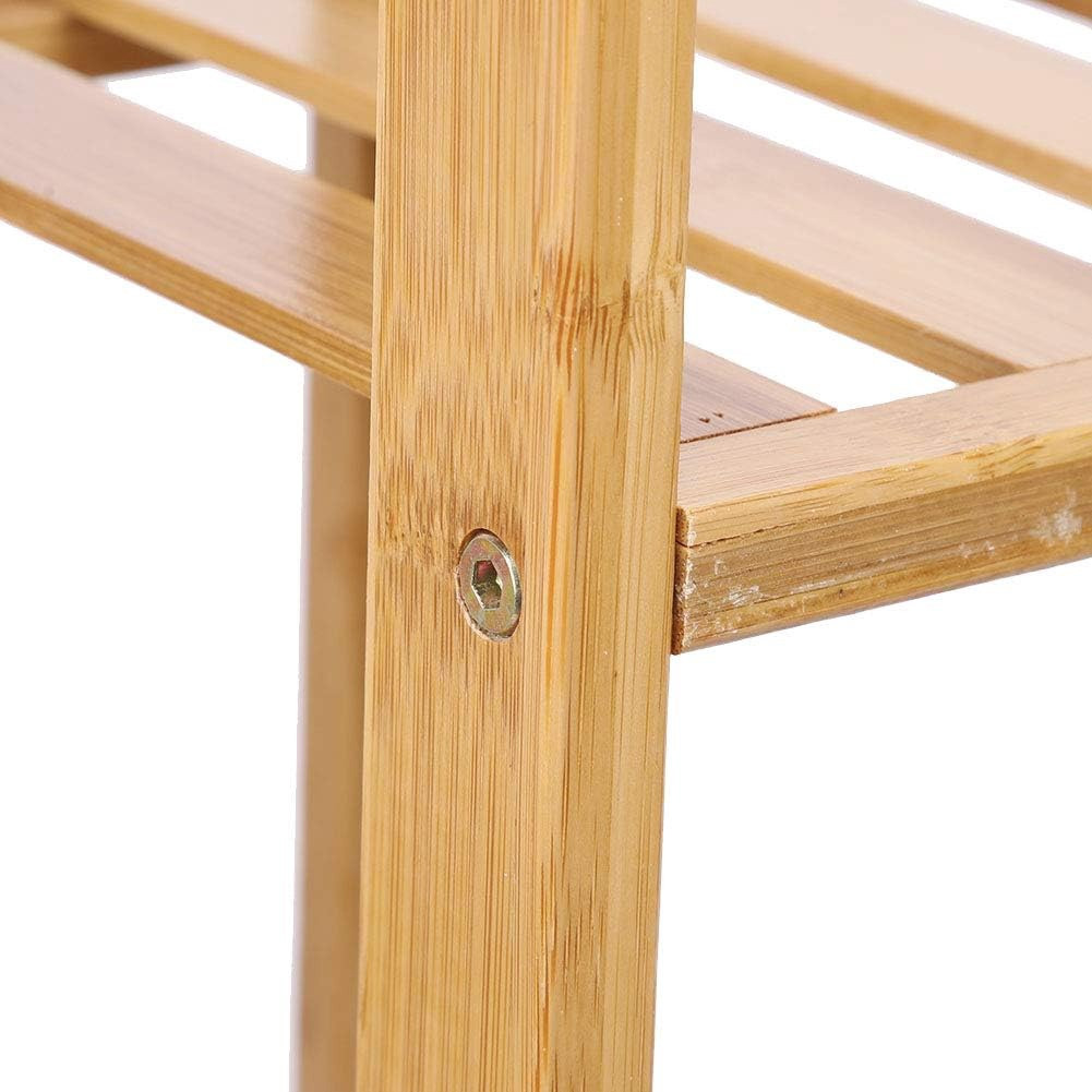Brown Racks RACK 4 SHELF UPRIGHT WOOD LIGHT BROWN - A. Ally & Sons