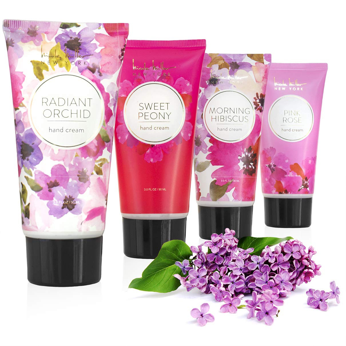 Lotion Set Nicole Miller 4Pcs Floral Hand Cream Set, Moisturizer