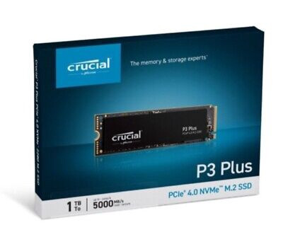 COMPUTER HARD DRIVE SSD M.2 2280 1TB CRUCIAL P3 PLUS PCIE 4.0 NVME