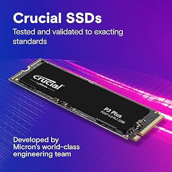 COMPUTER HARD DRIVE SSD M.2 2280 500GB CRUCIAL P3 PLUS PCIE 4.0