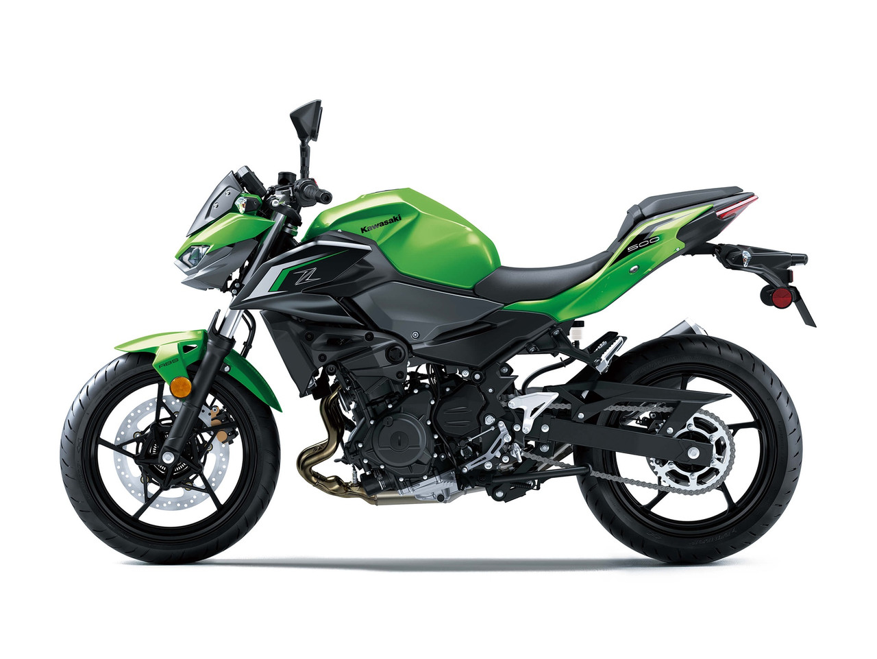 MOTORCYCLE KAWASAKI Z500 ABS NAKED 2024 CANDY LIME GREEN - A. Ally