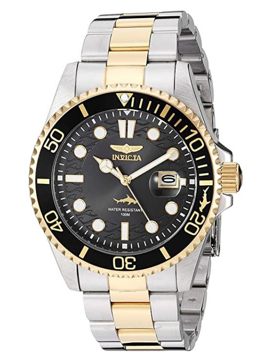 Watch Men Invicta Pro Diver Quartz with Stainless Steel Strap, Two
