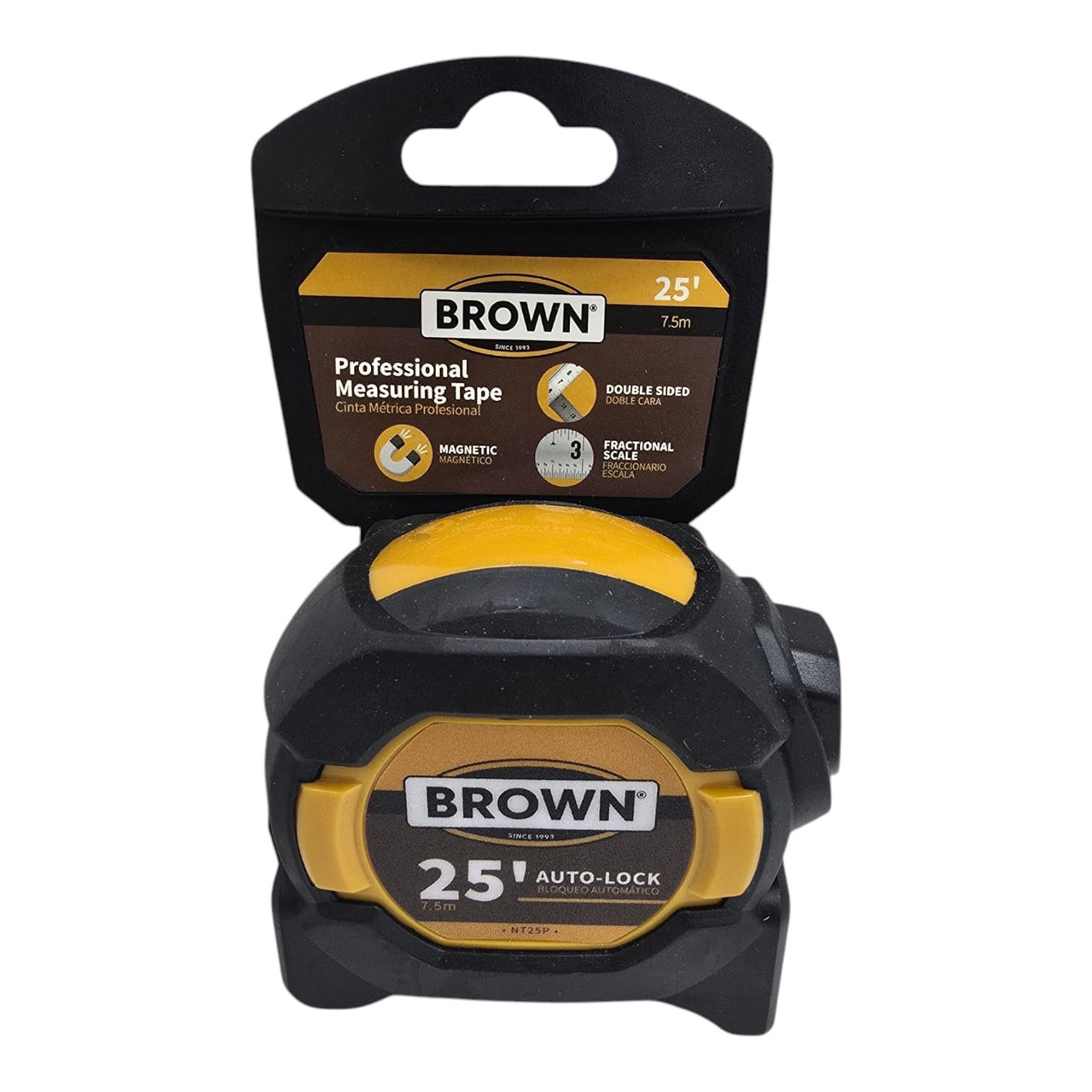 MEASURING TAPE 25FT BROWN USA NT25P - A. Ally & Sons