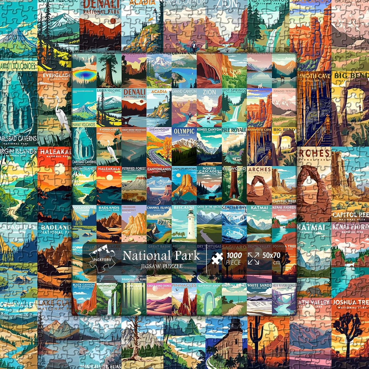 Puzzle Jigsaw 1000pc Travel Poster Landscape / National Parks - A