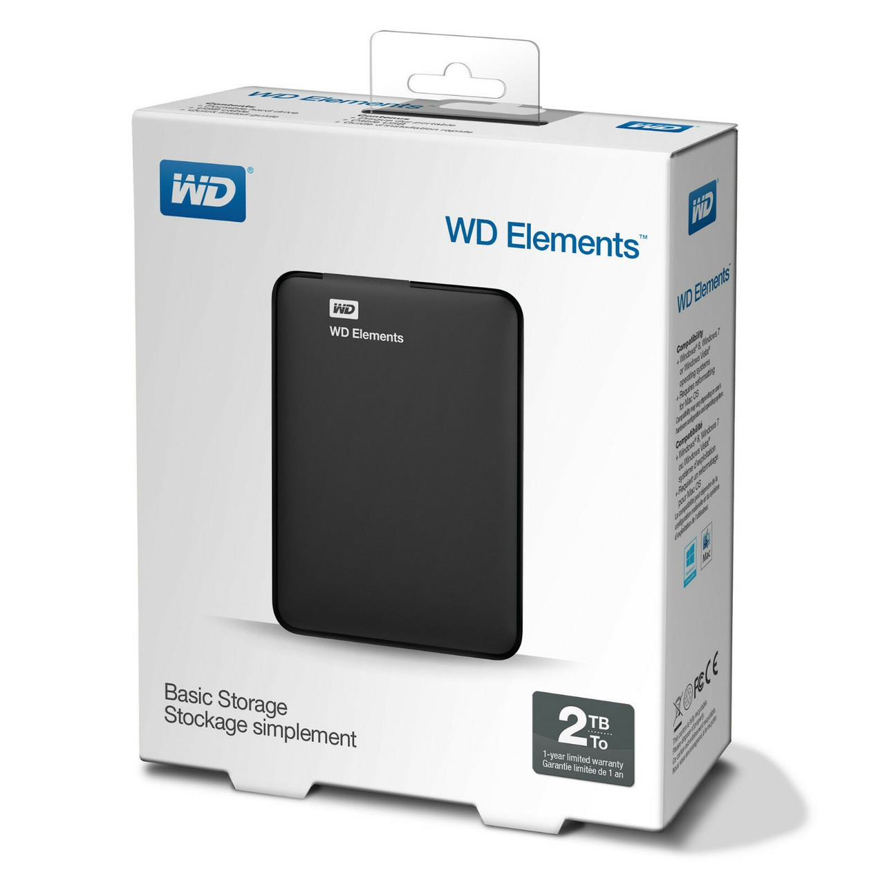 Western Digital Elements SE Portable Hard Drive 2TB Black - Office Depot