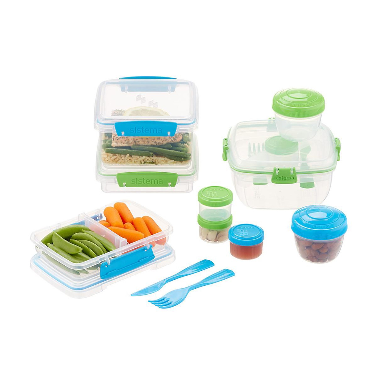 Sistema 4-Piece Salad Dressing and Condiment Containers with Lids for  Lunch, Dishwasher Safe, 1.18-Ounce, Assorted