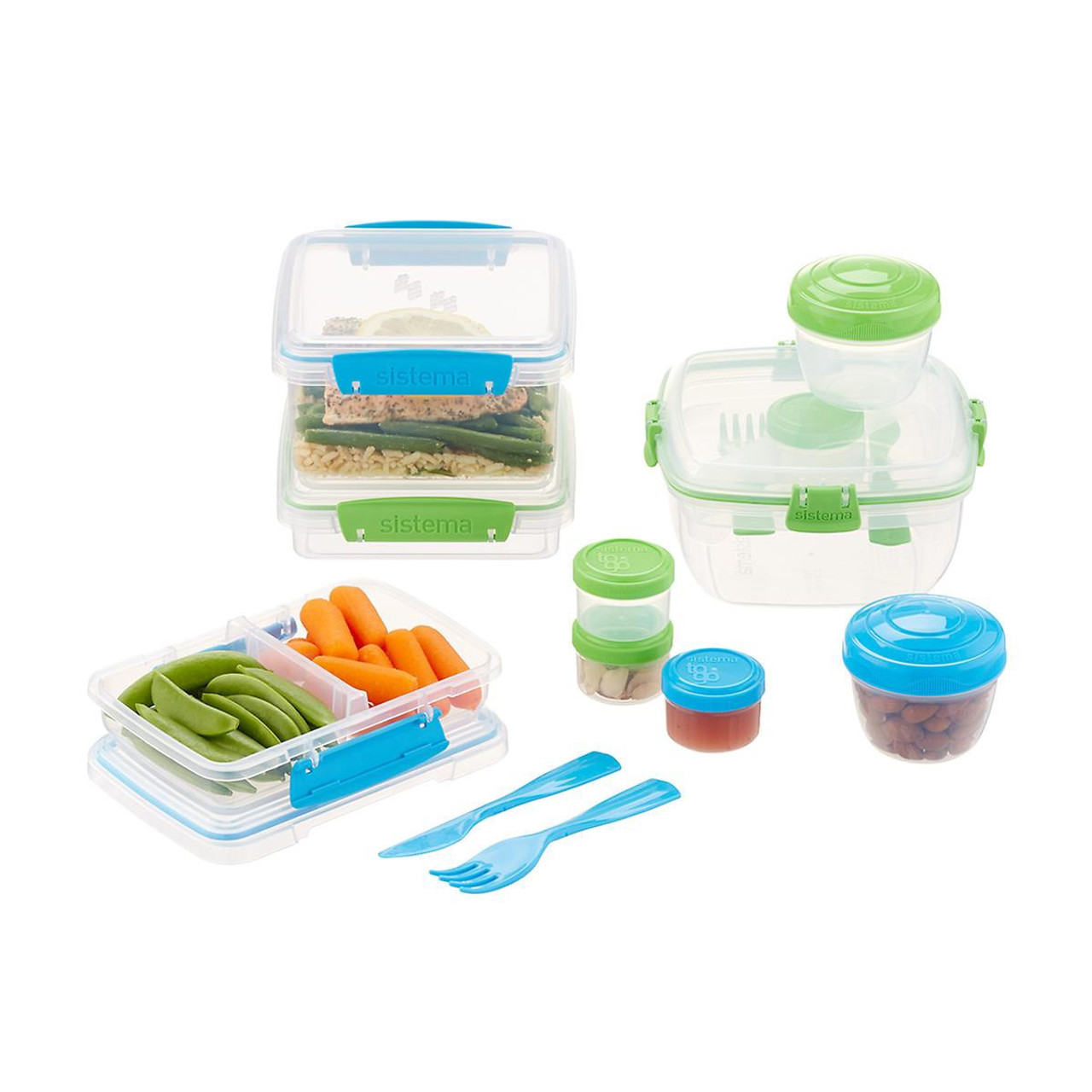 Sistema To Go 37.1 oz Assorted Salad Container