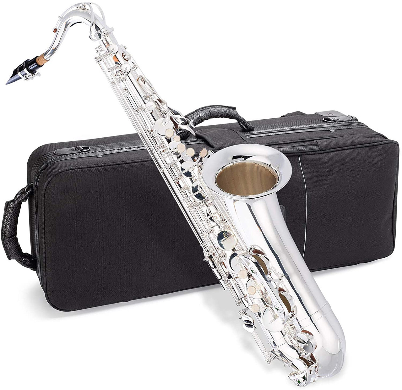 SAX TENOR JEAN PAUL TS-400SP WITH CASE SILVER-PLATED - A