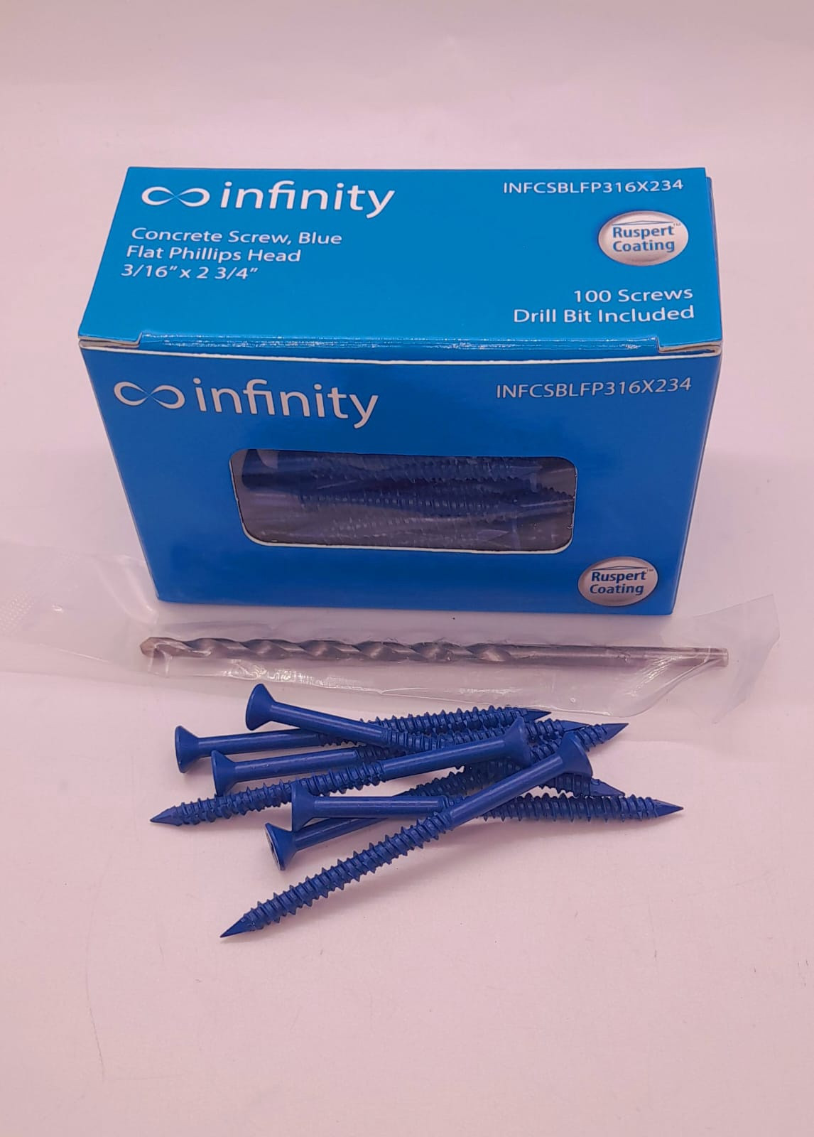 Infinity Screw Kit SCREW CONCRETE BLUE 3/16