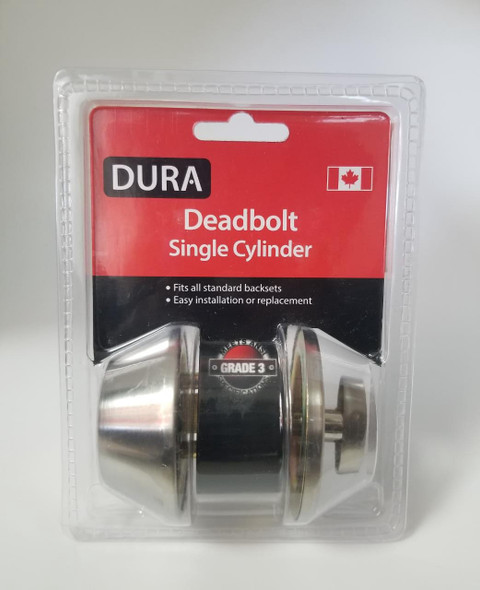 LOCK DURA DEADBOLT SINGLE SS #7301SSVP
